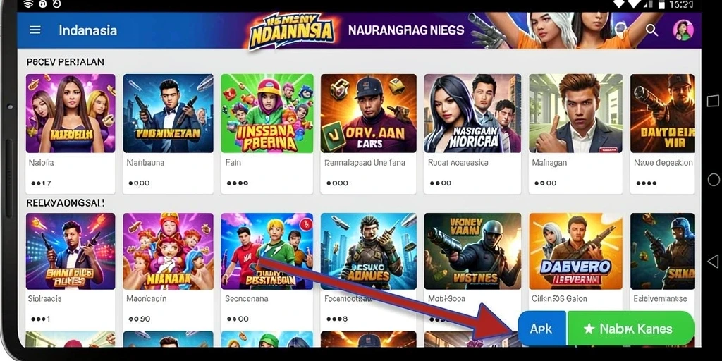 Screenshot memperlihatkan leaderboard kompetisi antar pemain.
