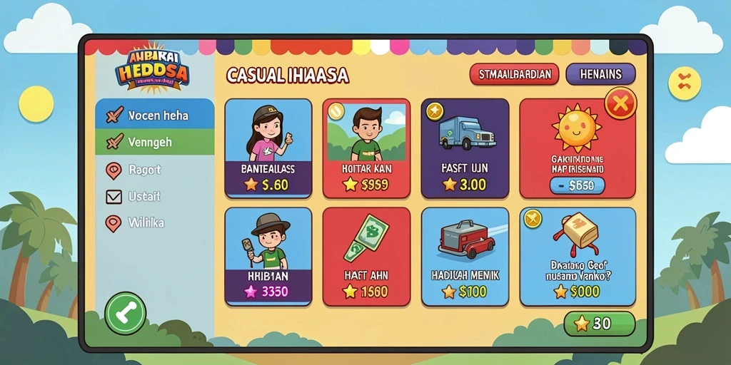 Tangkapan layar memperlihatkan karakter unik dalam ID66.