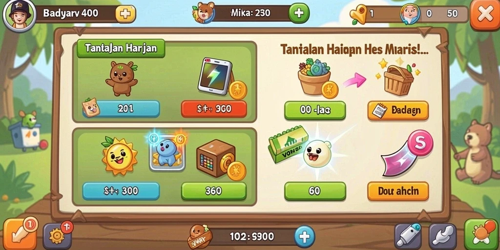 Berbagai karakter unik untuk dipilih dan disesuaikan.